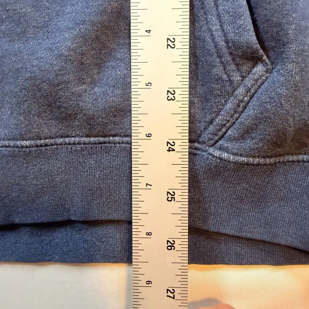 Nike Vintage Blue Heather Mini Swoosh Pullover Hoodie Mens Size Large